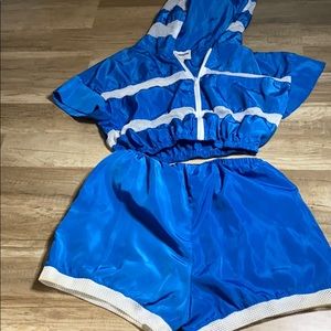 Fashion Nova-Matching Blue 2pc Cropped Set